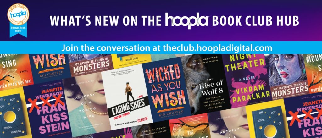What's New on the Hoopla Book Club hub with book covers